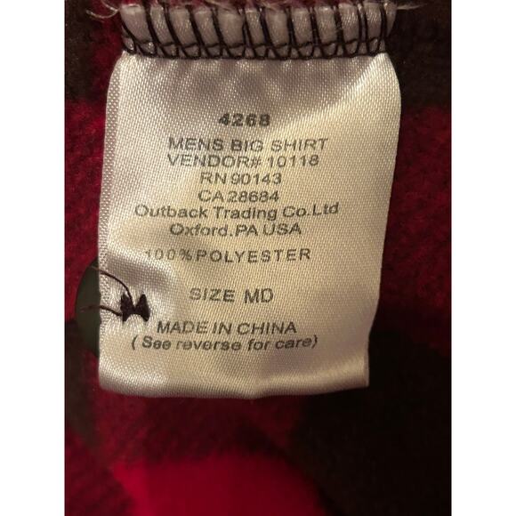 Outback Trading Company Men's Flece Big Shirt Size M - Picture 4 of 6